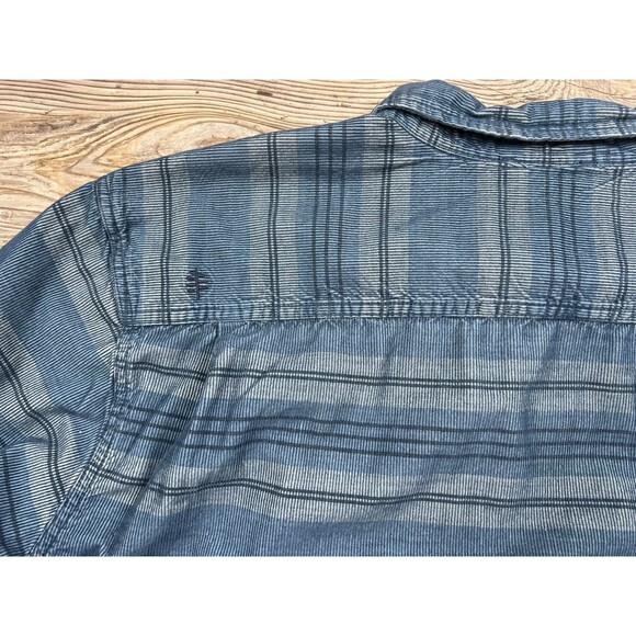 Royal Robbins Corduroy Shirt Mens XXL Standard Fit Blue Plaid Button Up Casual - Picture 6 of 13